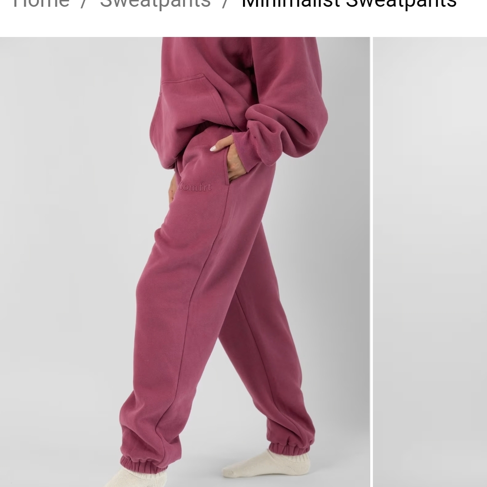 Minimalist Women's Track Joggers in Berry
